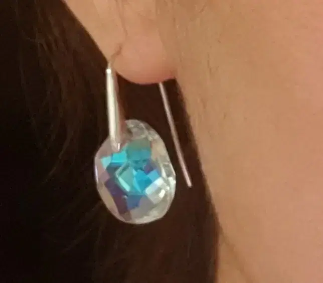 Swarovski galet hot sale blue earrings